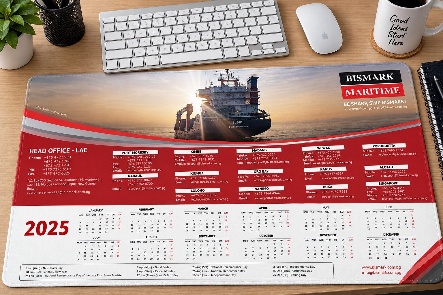 Shipping Company Desk pad Design