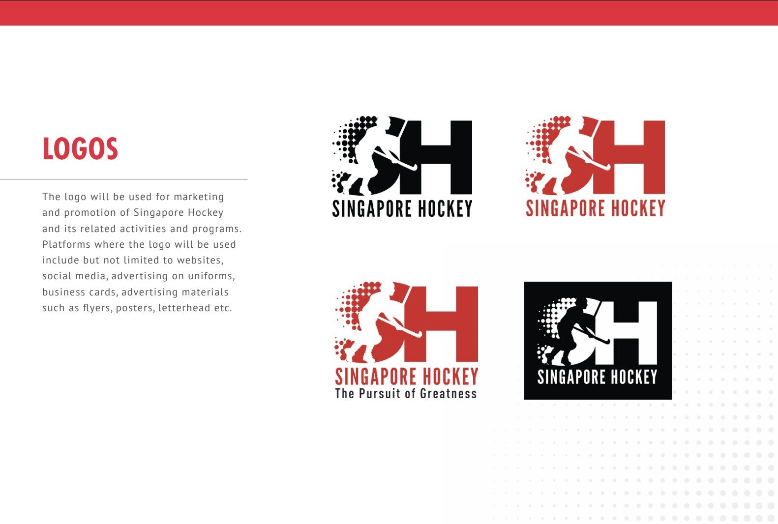 Sport Brand Guide Design - Singapore Hockey